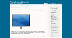 Desktop Screenshot of notimplementedexception.com